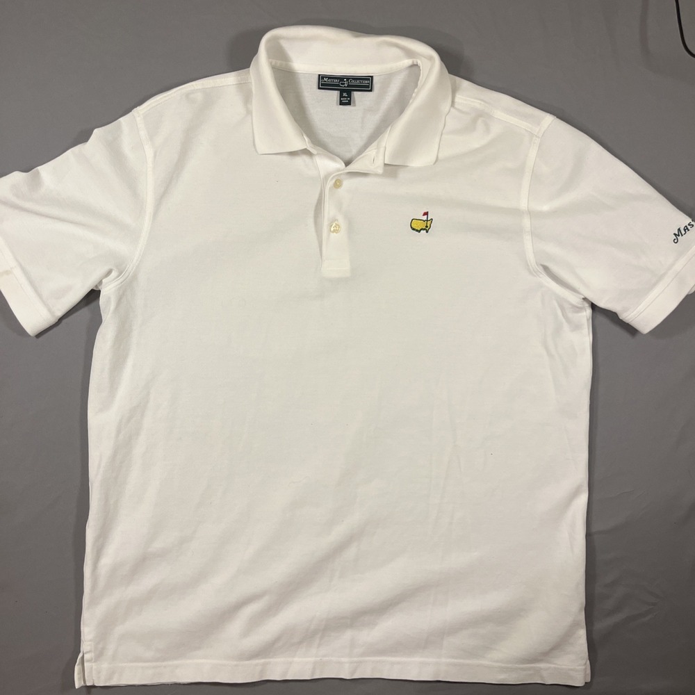 Masters Collection Size XL White Short Sleeve Golf Polo